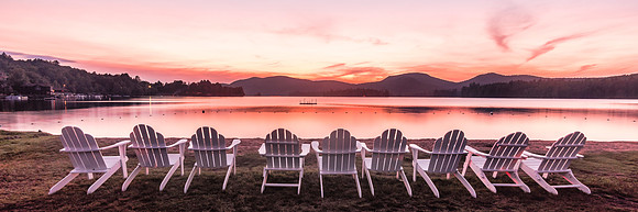 20180820-JAH02324:  Adirondack chairs waiting for you at Blue Mountain Lake, Adirondacks NY.