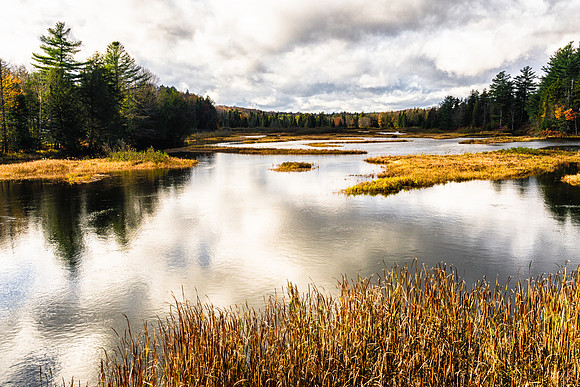 20181017-JAH05011: Moose River running through Old Forge NY.