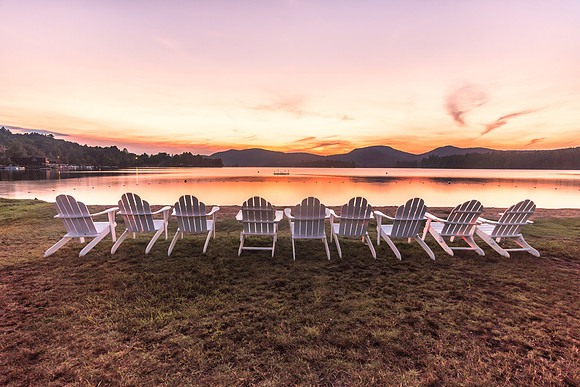 20180820-JAH02324: Adirondack chairs all set up for you @ Blue Mountain Lake, Adirondacks!