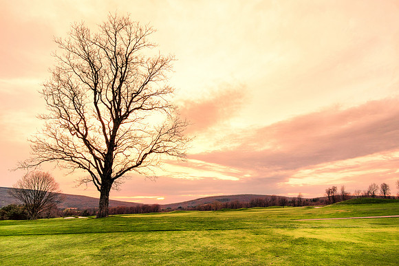 20180505-JAH09149: Bristol Harbor Golf Course at dusk.  Fore !
