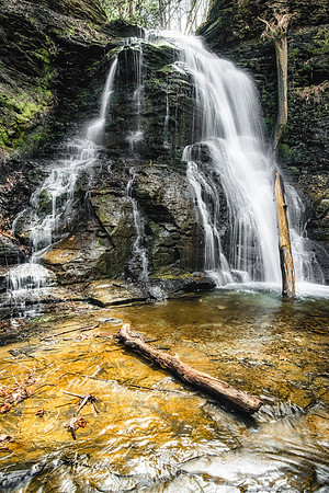 20180505-JAH09067: The tallest waterfall along Barnes Creek in Onanda Park, Canandaigua NY.