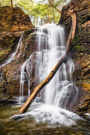 20180505-JAH09083: The tallest waterfall along Barnes Creek in Onanda Park, Canandaigua NY.
