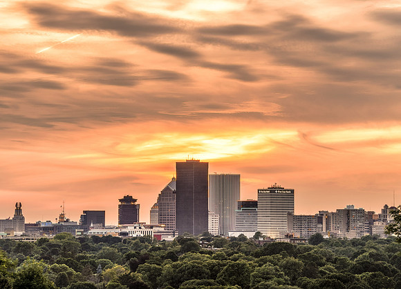 20180626-JAH00026: Rochester skyline with a portal opening up to another dimension!