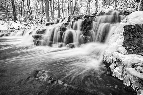 20171216-JAH07429: An icy cascade in Corbett's Glen nature park.