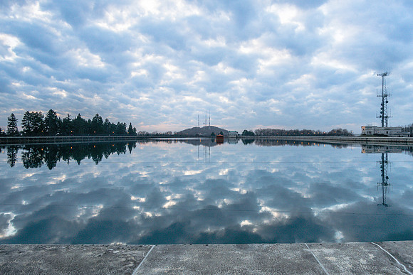 20170121-JAH00146: A very blue scene over Cobbs Hill Reservoir.