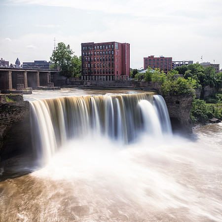 20150712_DSC7926: High Falls in downtown Rochester, NY (Square image)