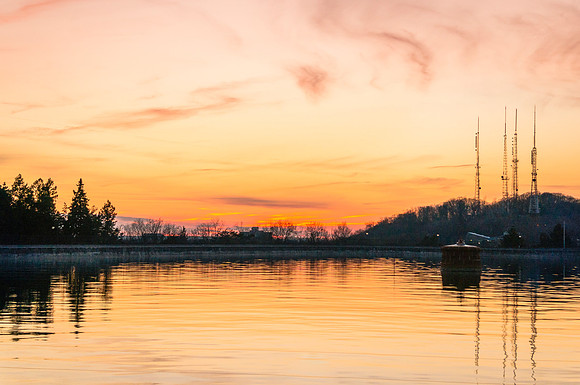 20141226-DSC6425: A very warm Cobbs Hill Reservoir sunset.