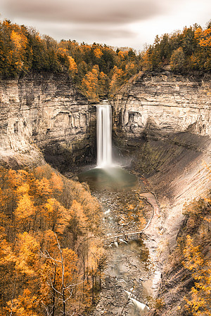 20170429-JAH02716: The very silky Taughannock Falls near Cayuga Lake NY.
