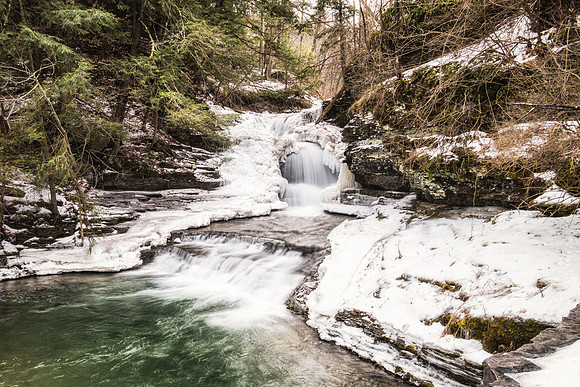 20180127-JAH07558: Old Mill Falls at Robert Treman State Park NY.