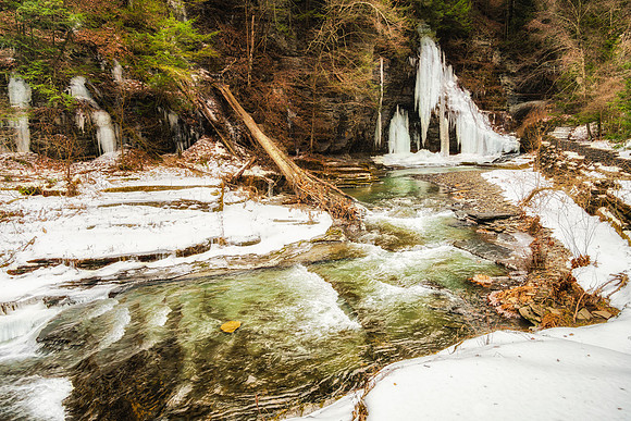 20180127-JAH07586: Enfield Creek chilling its way through Robert Treman State Park in NY.