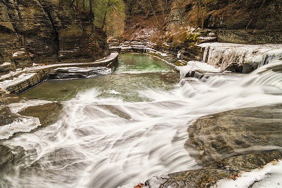 20180127-JAH07594: The top of Lucifer Falls in Robert Treman State Park NY.
