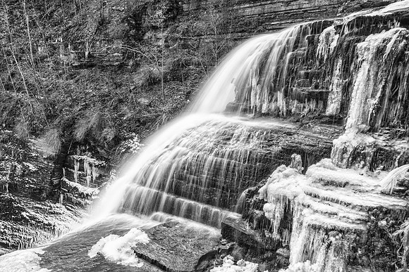 20180127-JAH07612: An icy view of Lucifer Falls at Robert Treman State Park NY.