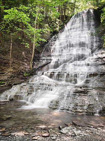 20180528-JAH09277: The very first waterfall you encounter at Grimes Glen in Naples NY!
