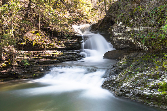 20170423-JAH02609: The cascade at Old Mill, Robert Treman State Park NY.