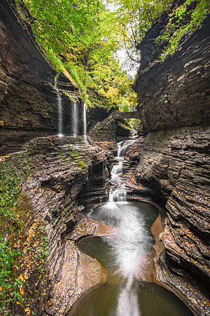 20161008-DSC3634: Rainbow Falls in Watkins Glen State Park NY.