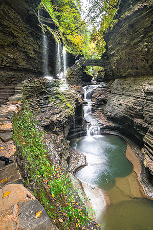 20161008-DSC3638: Rainbow Falls in Watkins Glen State Park NY.