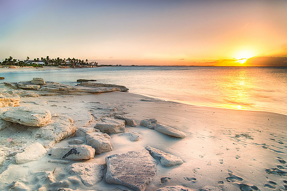20180219-JAH07740: Sunset over Pelican Beach, Turks & Caicos Islands.