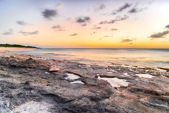 20180222-JAH08141: Just after sunset at Pelican Beach, Turks & Caicos Islands.