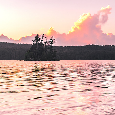 20170727-JAH05136: Lower Saranac Lake just after sunset (Square Image)