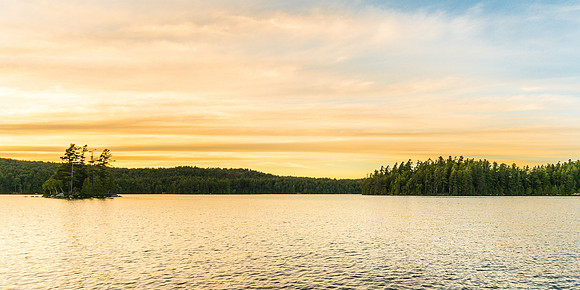20170728-JAH05390: A very warm sunset over Lower Saranac Lake, Adirondacks NY.