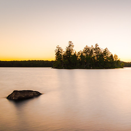 20170621-JAH03662: Sunset over Sacandaga Lake @ Moffitt Beach in Speculator NY (Square image)