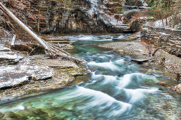 20181205-JAH05795: Upper Enfield Creek flows through Robert Treman State Park NY.