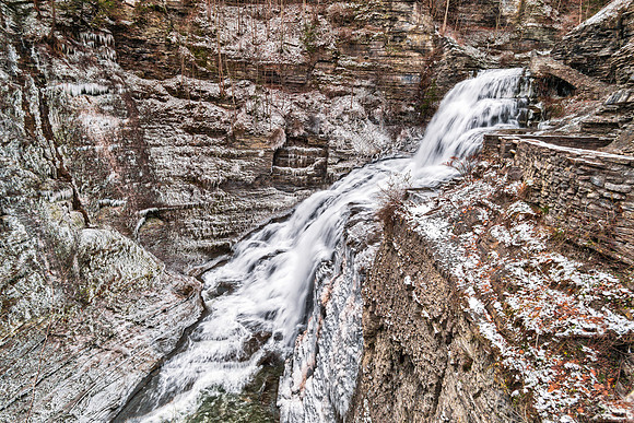 20181205-JAH05835: An icy Lucifer Falls in Robert Treman State Park NY.