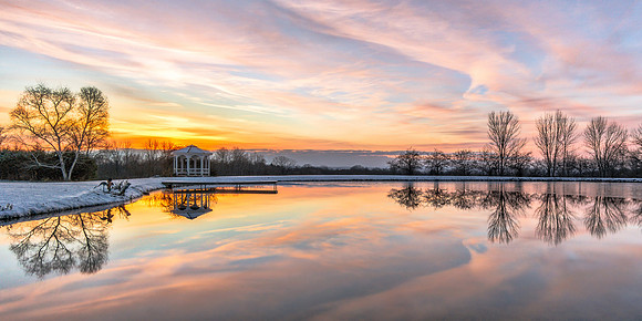 20181205-JAH05864: Sunset near Seneca Lake in Lodi NY. (2x1 image size)