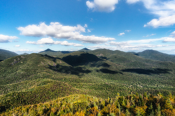 20160909-DSC2890: Mt Marcy and Haystack (left to right) viewed from Mt Adams fire tower.