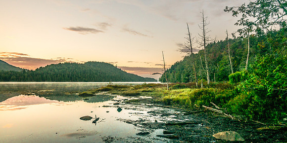 20160910-DSC3018: Henderson Lake, the source of the Hudson River in the Adirondacks NY. (2x1 image)