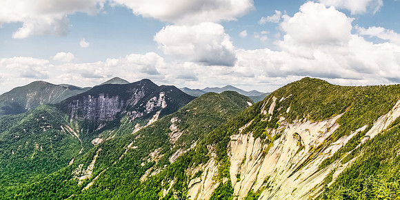 20140809-DSC2863: View of Basin and Saddleback from Gothics Mtn, Adirondacks (2x1 size)