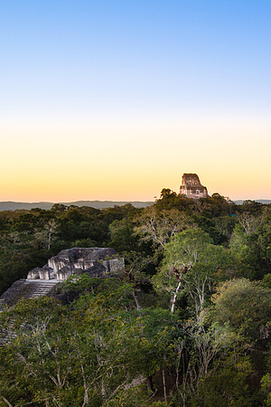 20170301-JAH00728: Mayan Temple IV rises above the jungle at Tikal, Guatemala.