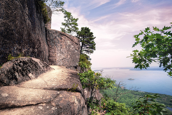 20170821-JAH05974: Precipice trail in Acadia National Park, Maine.