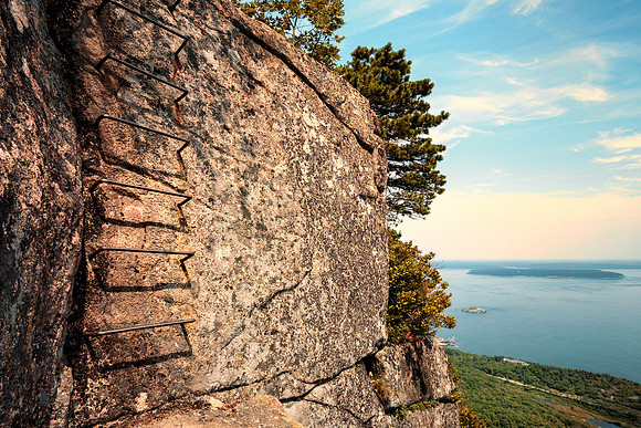 20170821-JAH05987: Precipice trail in Acadia National Park, Maine.