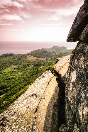 20170821-JAH06014: Precipice trail in Acadia National Park, Maine.