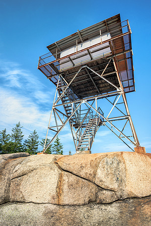 20170821-JAH06134: Beech Mountain fire tower in Acadia National Park, Maine.