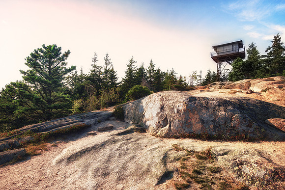 20170821-JAH06143: Beech Mountain fire tower in Acadia National Park, Maine.