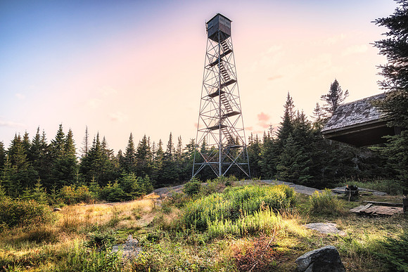 20170826-JAH07021: Pillsbury Mountain fire tower near Lake Pleasant, Adirondacks NY.