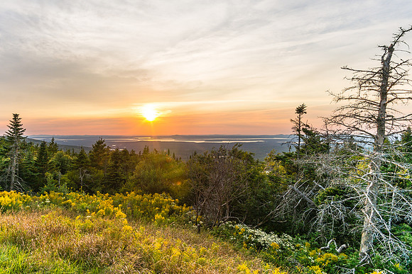 20160824-DSC2521: Sunset over Eagle Lake in Acadia National Park, Maine.