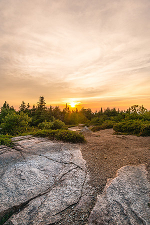 20160824-DSC2524: Sunset at the top of Cadillac Mountain in Acadia National Park, Maine.