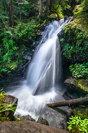 20160626-DSC2348: Hidden waterfall off the Sol Duc trail in Olympic National Park, Washington.