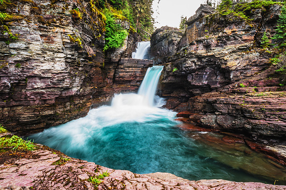 20140901-DSC4194: St. Mary Falls in Glacier National Park, Montana.