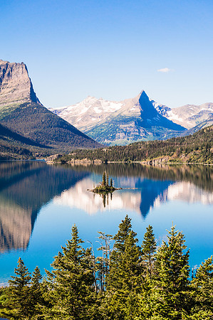 20140905-DSC5653: Wild Goose Island floats in St Mary Lake in Glacier National Park, Montana.