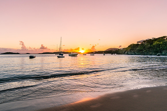 20160227-DSC9419: Sunset at Secret Harbour Beach Resort, St. Thomas.