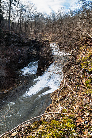 20190104-JAH05968: Papermill Falls in Letchworth State Park, New York.