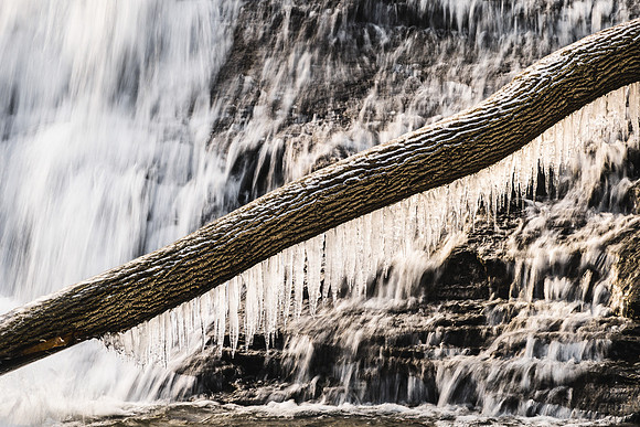 20190104-JAH05932: Waterline Cascade & Falls in Letchworth State Park, New York.