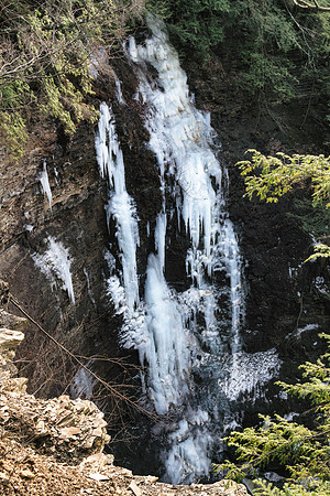 20190204-JAH06442: Angel Falls in Conklin Gully, Naples NY during a  rare February thaw.