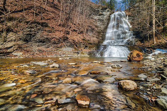 20190320-JAH06596: Emilie Jonas Falls in Lansing, NY near Cayuga Lake.
