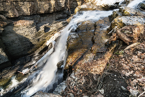 20190320-JAH06668: Pocket Falls in Edwards Lake Cliff Preserve, Lansing NY.