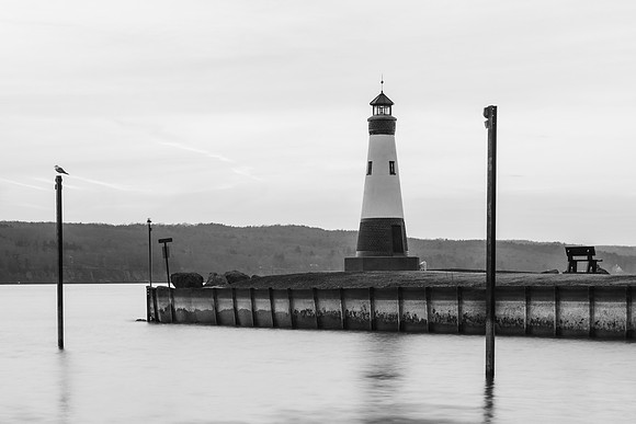 20190320-JAH06819: Lighthouse at Myers Point in Lansing, New York.